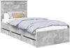 vidaXL Bettrahmen mit Kopfteil Beton Grau 90 x 190 cm Ingenieurs Holz 3409875 Bild 2