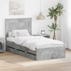 vidaXL Bettrahmen mit Kopfteil Beton Grau 90 x 190 cm Ingenieurs Holz 3409875 Bild 1