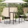 vidaXL Garten-Barhocker mit Kissen 2 Stk. Braun Poly Rattan 368318 Bild 3