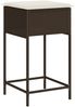 vidaXL Garten-Barhocker mit Kissen 2 Stk. Braun Poly Rattan 368318 Bild 4