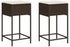 vidaXL Garten-Barhocker mit Kissen 2 Stk. Braun Poly Rattan 368318 Bild 2