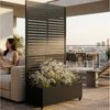 casa. pro Blumenkasten, »Nodepp« mit Sichtschutz 4 Rollen 190 x 82 x 38 cm Stahl Schwarz Bild 4