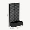 casa. pro Blumenkasten, »Nodepp« mit Sichtschutz 4 Rollen 190 x 82 x 38 cm Stahl Schwarz Bild 3