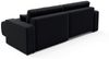 Ecksofa Sofa mit Schlaffunktion AUGUSTO in Stoff Wind Schwarz Ottomane Rechts Bild 5