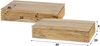 Nachttisch 2er-Set Akazie massiv, modern mit Wellen-Design, Natur, 1 Schublade, 40 cm Bild 5