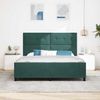 vidaXL Boxspringbett mit Kopfteil Dunkelgrün 180 x 200 cm Samt 3344960 Bild 3