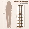 Yaheetech Schuhregal Schmaler Schuhschrank im Vintage-Stil mit Metallkonstruktion, Schuh-Organizer mit 8 Ebenen 30 cm L × 26,5 cm B × 128 cm H Bild 4