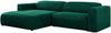 Ecksofa PASADENA, freistehendes Ecksofa, breite Armlehnen, Federsitz - links - Dunkelgrün Velours Bild 4