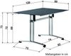 Sieger 5360-31 Boulevard-Klapptisch mit Polytec Tischplatte, Stahlrohr Beton, hell 80 x 117 x 120 cm Bild 5