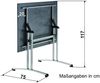 Sieger 5360-31 Boulevard-Klapptisch mit Polytec Tischplatte, Stahlrohr Beton, hell 80 x 117 x 120 cm Bild 4
