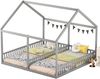 90 x 200 Einzelbetten, flache Betten, Hausmodelle, 2-in-1-Betten, Grau Bild 4