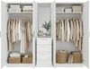FORTE Kleiderschrank Drehtürenschrank, Spiegel, Schubladen, viel Stauraum B/H/T 199/181/52,7, Spiegel, Stauraum,Schubladen, FSC Bild 4
