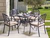Beliani 'ANCONA' Gartentisch Set mit Kissen, Metall dunkelbraun Bild 3