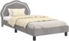 vidaXL Kinderbettgestell mit Kopfteil Hellgrau 90 x 190 cm Samt 42010915 Bild 2