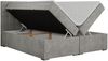 Boxspringbett, Deko Bed mit Matratze und Topper - SUSAN - 120x200cm - Hellgrau Stoff - H4 Bild 4
