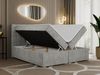 Boxspringbett, Deko Bed mit Matratze und Topper - SUSAN - 120x200cm - Hellgrau Stoff - H4 Bild 2