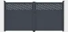 Vente-unique - BAZIO Eingangstor Metall Grau - B 4,6 cm x H 176 cm x L 350 cm Bild 3