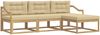 vidaXL Outdoor-Sofagarnitur mit Kissen 4 pcs Weiß und Beige Polyester 3386287 Bild 2