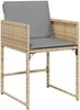 vidaXL 9-tlg. Garten-Essgruppe mit Kissen Beigemischung Poly Rattan 3278147 Bild 4
