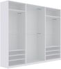 Marmex Möbel TRES SET O(B) Kleiderschrank mit Einlegeböden, Stangen, Ankleidezimmerschrank, Modulschrank, Schrankset, laminierte Spanplatte, weiß, 260x206x51 cm Bild 4