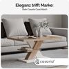 CASARIA® Couchtisch Detroit Weiß Sonoma Eiche 90x60x45cm 2 Ablagen Holz Wohnzimmertisch Bild 2