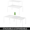 Regaleinsatz Geschirrablage ausziehbar Organizer Küche mDesign 4er Set weiß Bild 4