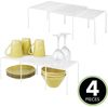 Regaleinsatz Geschirrablage ausziehbar Organizer Küche mDesign 4er Set weiß Bild 2