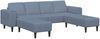 vidaXL Sofa Blau 250 x 188 x 76 cm Cordstoff 3335134 Bild 2
