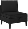 vidaXL Mittelsofa mit Stauraum Schwarz Samt 42027121 Bild 2