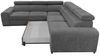 Wohnero24 Ecksofa PAVONE 3 260 x 260 cm – Chenille Sofa Grau mit Schlaffunktion 190 x 125 cm, Bettkasten & verstellbaren Kopfstützen Bild 5
