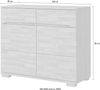 Home affaire Sideboard VETRO in zwei Farben Erhältlich, teilmassiv, 2 Schubladen, 3 Fächer, B/T/H: 100/40/85cm Fronten: Massivholz, Korpus: Melamin, Griffmulden Bild 3
