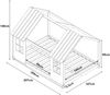 Halboffenes Kinderbett Tostedt mit Matratze 140x200 cm Rosa/Weiß [en. casa] Bild 3