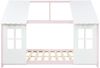 Halboffenes Kinderbett Tostedt mit Matratze 140x200 cm Rosa/Weiß [en. casa] Bild 4