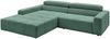 KAWOLA Sofa RENO Ecksofa Feincord grün mit motorischem Sitzvorzug Longchair links 68 x 217 x 258 cm Bild 2