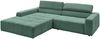 KAWOLA Sofa RENO Ecksofa Feincord grün mit motorischem Sitzvorzug Longchair links 68 x 217 x 258 cm Bild 4