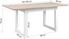 Esstisch ausziehbar 120x80 cm Weiß Sandstein Wohnzimmertisch Holz Küchentisch Esszimmertisch Holztisch Tisch Bild 3