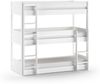 Etagenbett Karyl 206x105x200 3-fach Hochbett Massivholz Weiß Bild 4