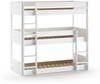 Etagenbett Karyl 206x105x200 3-fach Hochbett Massivholz Weiß Bild 5