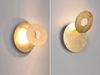 2-er Set LED Wandleuchten mit indirekter Beleuchtung Gold, Ø 18cm Bild 1