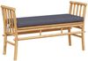 vidaXL Gartenbank mit Kissen Braun 110 x 38 x 65cm Bambus 4108078 Bild 2