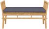 vidaXL Gartenbank mit Kissen Braun 110 x 38 x 65cm Bambus 4108078 Bild 4