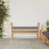 vidaXL Gartenbank mit Kissen Braun 110 x 38 x 65cm Bambus 4108078 Bild 3