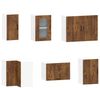 vidaXL 11-tlg. Küchenschrank-Set Lucca Räuchereiche Holzwerkstoff 3314956 Bild 5
