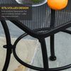 Beistelltisch 45 x 45 x 50 cm aus Metall, schwarz, mit Mesh-Tischplatte, pflegeleichter Outdoor-Tisch Bild 4