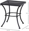 Beistelltisch 45 x 45 x 50 cm aus Metall, schwarz, mit Mesh-Tischplatte, pflegeleichter Outdoor-Tisch Bild 3