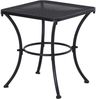 Beistelltisch 45 x 45 x 50 cm aus Metall, schwarz, mit Mesh-Tischplatte, pflegeleichter Outdoor-Tisch Bild 2