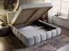 GRAINGOLD Cloud Bett 120x200, Polsterbett mit Bettkasten, Velvet-Stoff, mit Kopfteil, Hellgrau Bild 5