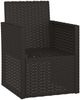 vidaXL Gartensessel mit Kissen Schwarz Poly Rattan 362320 Bild 3