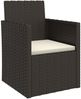 vidaXL Gartensessel mit Kissen Schwarz Poly Rattan 362320 Bild 2