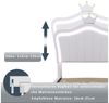 BlingBin Polsterbett Bett Kinderbett Polsterbet Gästebett (1er Set, 1-tlg, mit Kronendesign und LED-Beleuchtung – Hydraulisches Stauraumbett), Höhenverstellbares Kopfteil, 90 x 200 cm, Ohne Matratze Bild 3